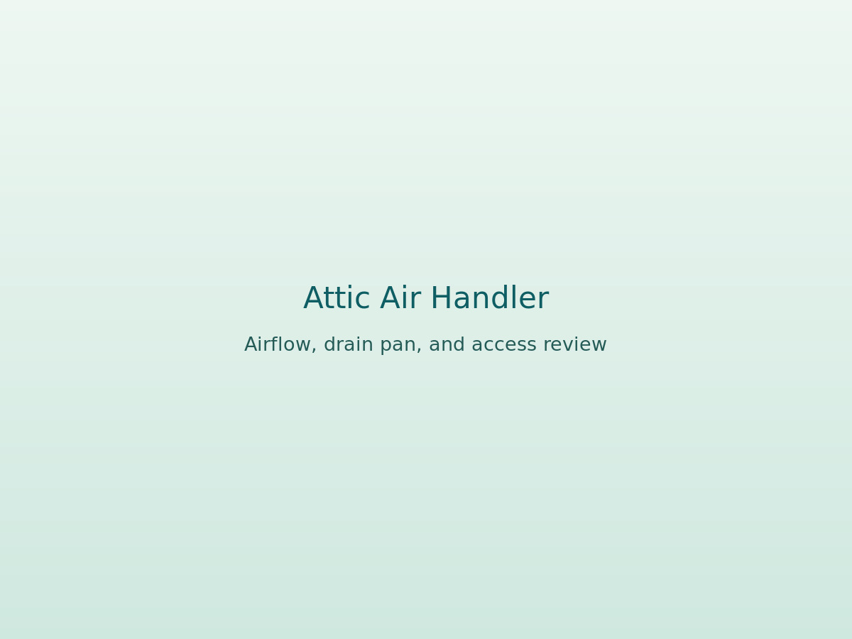Attic air handler in an older Kissimmee home